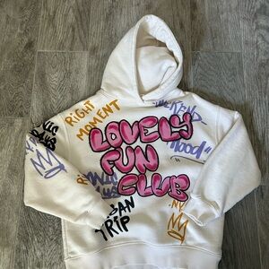 Zara Girls Graffiti Sweatshirt Hoodie Sz 8